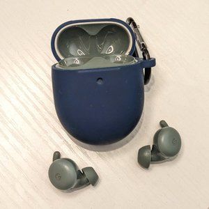 Pixel Buds A-Series Olive with Navy Case